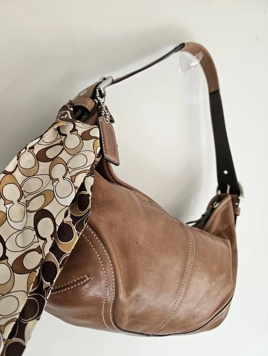 Coach Soho Leather Small Hobo Bag (Style #9464) Scarf included - Picture 2 of 16